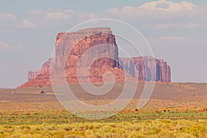 View on Merrick Butte, East and West Mitten Butte from road.