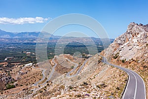 view on the the Messara Plain on Crete (Greece)