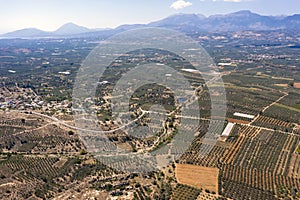 view on the the Messara Plain on Crete