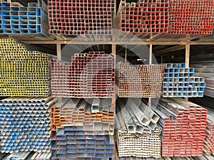 View of metal profiles for sale