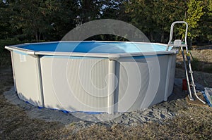 Metal steel frame pool photo