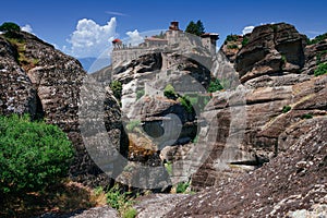 View of the Meteora monasteries. Kalambaka. Greece.