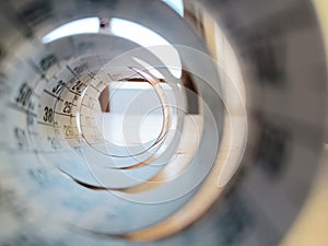 Bright light view through a Meter for tailoring