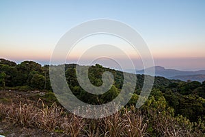 The view from Methanidonnoppha stupa in Inthanon national park