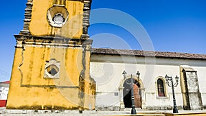 View of Mexican-style baroque facade of the Iglesia de la Recoleccion church built in 1786, in this historic northwest city, Leon, photo