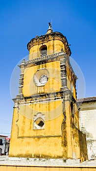 View of Mexican-style baroque facade of the Iglesia de la Recoleccion church built in 1786, in this historic northwest city, Leon, photo