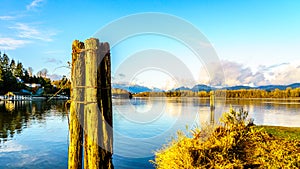 View of the mighty Fraser River in BC Canada