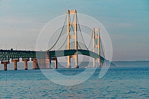 A view of Mighty Mac the Mackinac Bridge Michigan