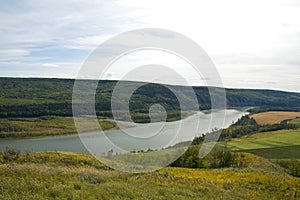 View of the mighty Peace River, northeastern BC