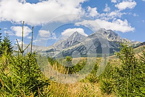 View of the mighty peaks of the Tatra