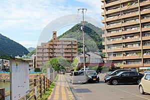 View of Mihara city at train