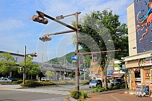View of Mihara city at train