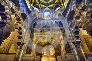 The view of the Mihrab, Cordoba, Andalusia