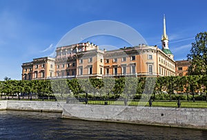 View of the Mikhailovsky castle or Engineering, Saint-Petersburg