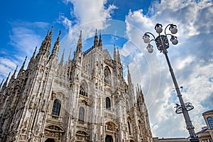View of the Milan cathedral Duomo di Milano