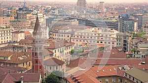 View of Milan from Martini terrace rooftop,