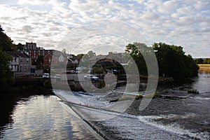 The view from Miller's Bridge over the river Exe in Exeter, Devon