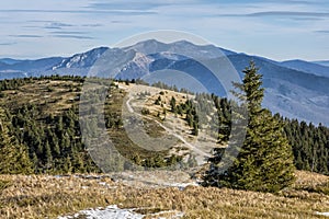 Pohled z kopce Mincol, pohoří Malá Fatra, Slovensko