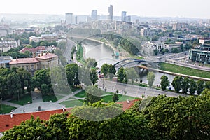 View of Mindaugas Bridge, Vilnius, Lithuania