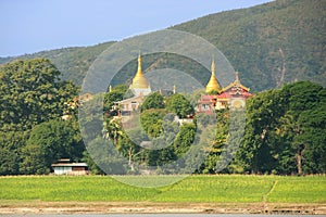 View of Mingun from the river, Mandalay, Myanmar