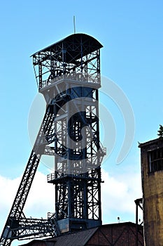 Picture of a mining tower of a coal mine in Vitkovice, Ostrava, Czech Republic
