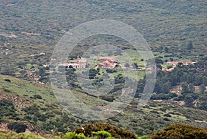 View of mining villlage Asproni or Seddas Moddizzis