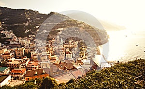 View of Minori town, Italy