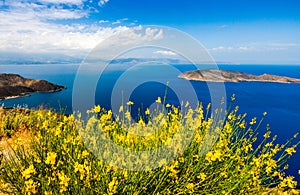 View of Mirabello Bay and Pseira Island, Sitia, Crete