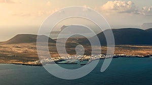 View from Mirador de Nahum on La Graciosa, Canary Islands