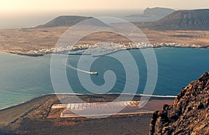 View from Mirador de Nahum on La Graciosa, Canary Islands