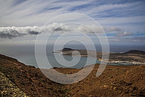View from the Mirador del Rio area to La Gomere Lanzarote