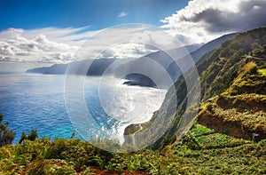 View from Miradouro da Eira da Achada in Ribeira da Janela in Madeira, Portugal photo