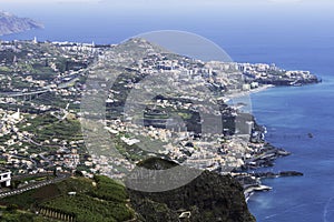 view from Miradouro do cabo Girao skyline funchal