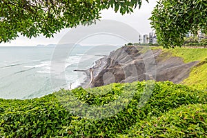 View of the Miraflores district in Lima, Peru