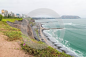 View of the Miraflores district in Lima, Peru