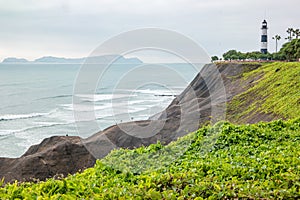 View of the Miraflores district in Lima, Peru