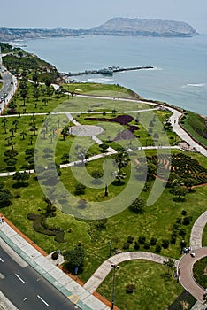 View of Miraflores Park, Lima - Peru photo