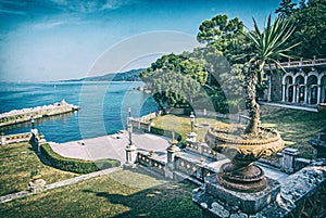 View from Miramare Castle near Trieste, analog filter