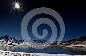 View of Miscanti Lagoon, Chile