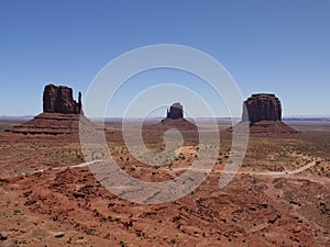 View of the 'Mittens', Monument Valley, Arizona-Utah, USA