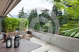 View of a modern balcony