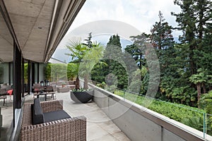 View of a modern balcony