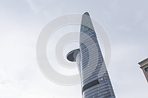 View of modern high-rise buildings Bitexco Financial Tower in Ho Chi Minh City, Vietnam