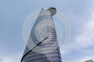 View of modern high-rise buildings Bitexco Financial Tower in Ho Chi Minh City, Vietnam