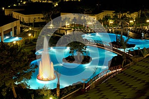 View of a modern resort in Kemer, Antalya photo