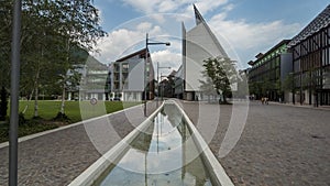 View of a modern and sustainable neighborhood, Trento