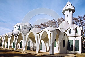 Modernist building Masia Freixa in Terrassa, Spain photo