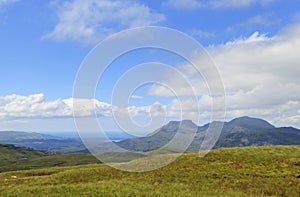 View of the Moelwyn mountains