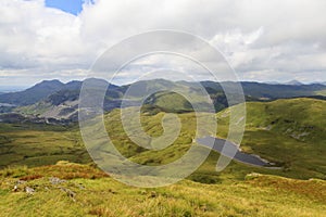 View of the Moelwyn mountains