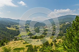 View of the Mokra Gora from the Sargan Vitasi station,panorama Serbia.